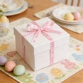 thumbnail image 1 of Horivan Easter Bunny Ribbon Bow Wrapping Ribbon for DIY Crafts, Gift Packaging, and Holiday Decorations with Wired Edge for Easy Shaping, 1 of 5