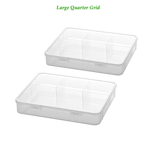 Horivan Extra Large Stackable Pencil Box, Clear Translucent Organizer with Secure Lid, Storage for Office Supplies Pens Markers Art, Desk Drawer Organizer, Classroom Supply Container