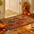 thumbnail image 1 of Horivan Fall Pumpkin Maple Leaves Floor Mat Non-Slip Soft Absorbent Indoor Outdoor Decor Thanksgiving Halloween Entrance Rug Kitchen Bath Porch Welcome Mat for Home Seasonal Decorations, 1 of 6