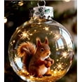 thumbnail image 1 of Horivan Forest Animal Christmas Ornaments Glass Ball Pendants with Farm Figurines and Glitter Snowflakes for Holiday Tree Decorations, Festive Party Supplies, Unique Gift Ideas, 1 of 4