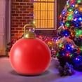 thumbnail image 1 of Horivan Giant 60cm Inflatable Christmas Ball Ornament Outdoor Yard Decor with LED Lights for Holiday Party Festival Decoration, 1 of 6