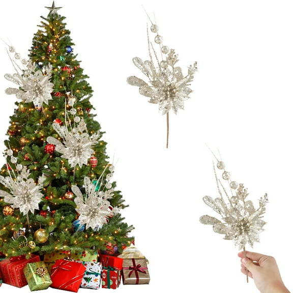 Horivan Golden Berry Ginkgo Christmas Arrangement Artificial Floral Centerpiece for Holiday Table Mantel Decor Festive Home Party Decoration