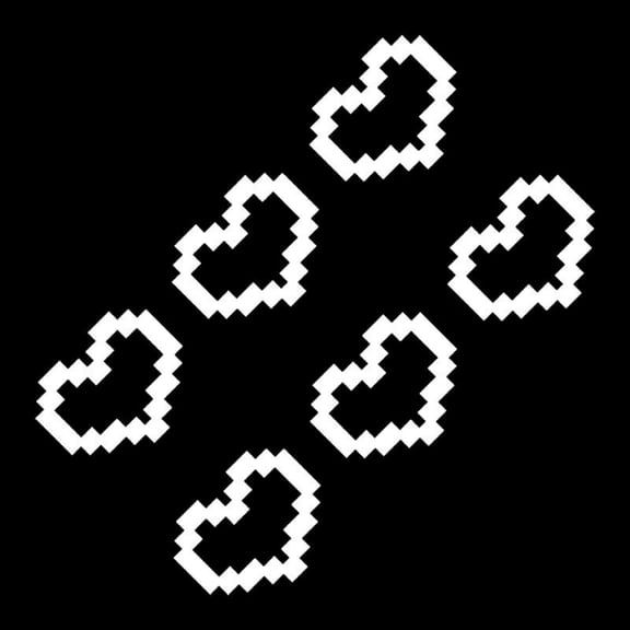 Horivan Heart Pixel Love Car Stickers Waterproof Vinyl Decals for Headlights Taillights LED Style Automotive Exterior Accessories Customizable Decor