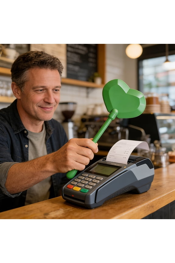 Heart Shaped Contactless Payment Wand Keychain, Portable NFC Card Tool for Secure Tap Transactions
