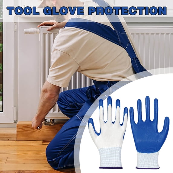 Horivan Heavy Duty Work Gloves with Non Slip Grip Reinforced Protective Padded Palm for Construction Mechanics Yard Work Gardening and DIY Projects Durable Safety Gloves for Men