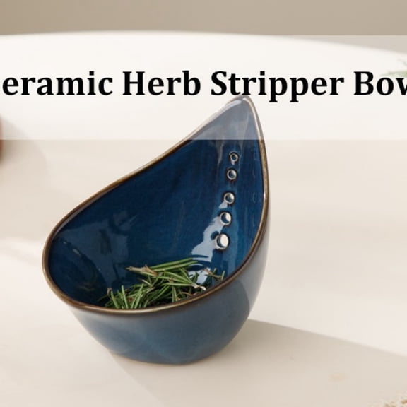 Horivan Herb Stripper Bowl Handcrafted Resin Herb Peeling Bowl with Textured Base Kitchen Herbs Leaf Stripping Tool Unique Kitchen Decor for Kale, Thyme, Basil, Rosemary Stripper