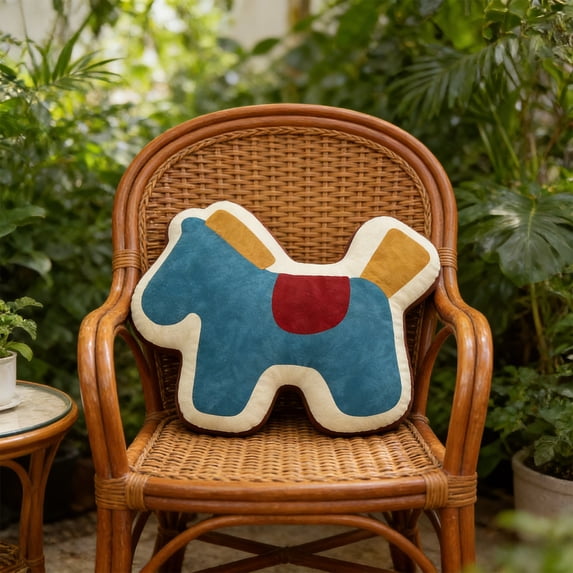 Horivan Horse Plush Pillow Soft Cotton Decorative Throw Pillow for Living Room Sofa Car Unique Shaped Cushion Home Decor Gift