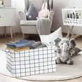 thumbnail image 1 of Horivan Large Fabric Storage Bins Foldable Laundry Hamper with Handles, Canvas Organizer Basket for Closet Shelves Bedroom Home Organization, Sturdy Linen Collapsible Square Bin, 1 of 6