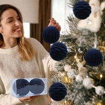 Horivan Large Flocked Christmas Balls 10cm Suede Ornaments for Holiday Tree Decorations Xmas Party Supplies for Home Church Office Festive Decor