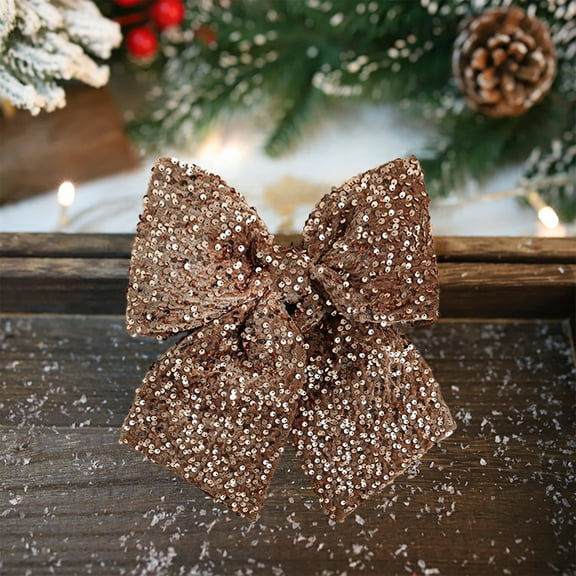 Horivan Large Velvet Christmas Bow for Tree Topper, Premium Red Wired Ribbon Decor with Sequins Glitter, Holiday Wedding Party Decoration, Festive Gift Wrapping Bow Ornament