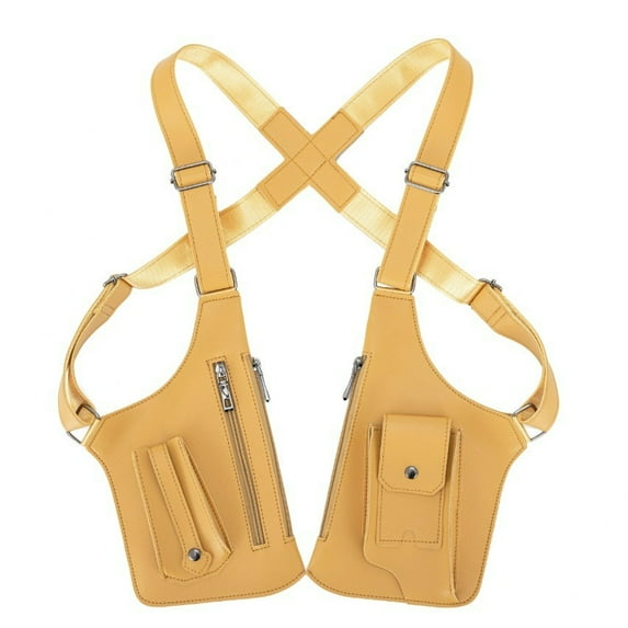 Horivan Leather Shoulder Armor Anti Theft Wallet Hidden Underarm Strap RFID Blocking Travel Security Bag for Men Women Daily Commuting Crossbody Purse