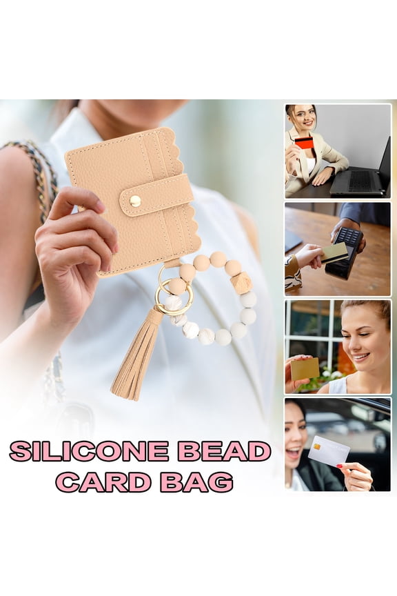 Leather Wallet Keychain for Men RFID Blocking Slim Minimalist Front Pocket Wallet with Card Holder and Key Ring for Everyday Carry EDC Essentials