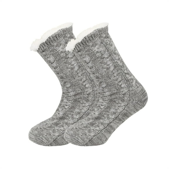 Horivan Men's Casual Mid Length Socks Winter Warm Thermal Crew Socks for Daily Wear Comfortable Thick Knitted Hiking Socks for Men