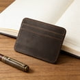 thumbnail image 1 of Horivan Mini RFID Blocking Leather Card Holder Wallet with Zipper Pocket for Cash and Coins Slim Compact Travel Organizer for Men and Women Multi-Function Essential Card Case Purse, 1 of 6