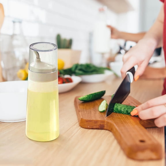 Horivan Oil Dispenser Bottle No Drip Leak Proof Kitchen Squeeze Container for Salad Vinegar Soy Sauce Food Grade Plastic Condiment Cruet with Spout Home Cooking Essential Pantry Storage Organizer