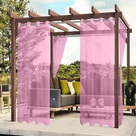 Horivan Outdoor Waterproof Rain Curtain Polyester Screen Shade UV Resistant for Patio Pergola Garden Pavilion Sun Protection Privacy Cover