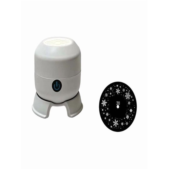 Horivan Rechargeable Rotating LED Projector Night Light, 3 Theme Discs Christmas Snowflake Marine Animals Rotating Projection Lamp for Bedroom Holiday Party Decor