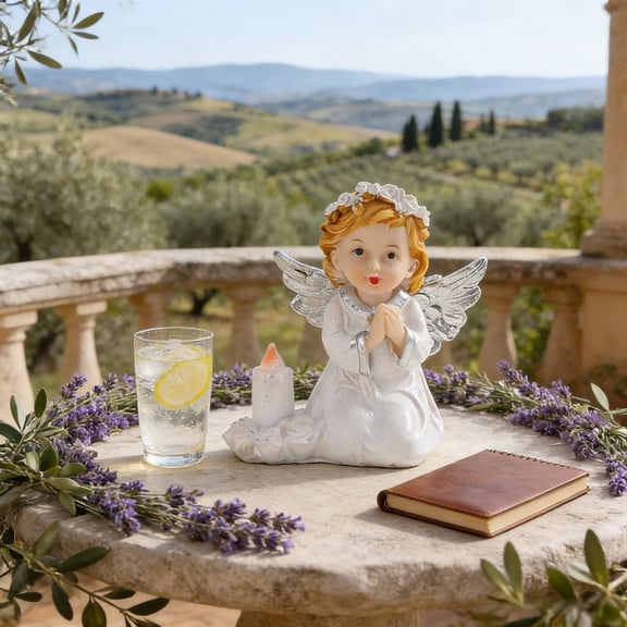 Horivan Resin Garden Fairy Cottage Ornament, Handmade Miniature House Decor for Home Desk Shelf, Cute Warm Gift Idea, Unique Collectible Figurine