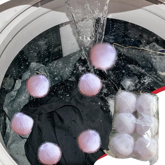 Horivan Reusable Laundry Hair Remover Balls 6PCS Anti Washing Machine Lint Catcher Pet Hair Removal Tool Dryer Balls for Clothing Cleaning Lint Traps for Efficient Laundry Care
