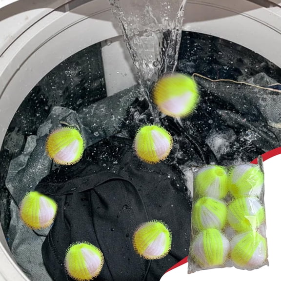 Horivan Reusable Laundry Hair Remover Balls 6PCS Anti Washing Machine Lint Catcher Pet Hair Removal Tool Dryer Balls for Clothing Cleaning Lint Traps for Efficient Laundry Care