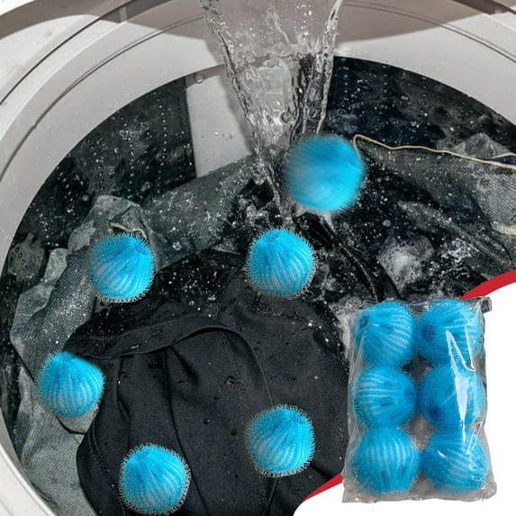 Horivan Reusable Laundry Hair Remover Balls 6PCS Anti Washing Machine Lint Catcher Pet Hair Removal Tool Dryer Balls for Clothing Cleaning Lint Traps for Efficient Laundry Care