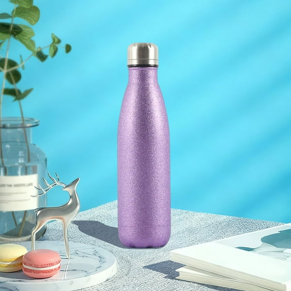 Horivan Sparkling Glitter Vacuum Insulated Water Bottle Large Capacity Stainless Steel Sports Thermos for Gym Hiking Travel 24 Hour Hot Cold Drink Holder