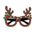 thumbnail image 1 of Horivan Sparkling Santa Claus Glasses Festive Party Eyewear with Glitter for Christmas Photo Props Holiday Costume Accessories Funny, 1 of 5