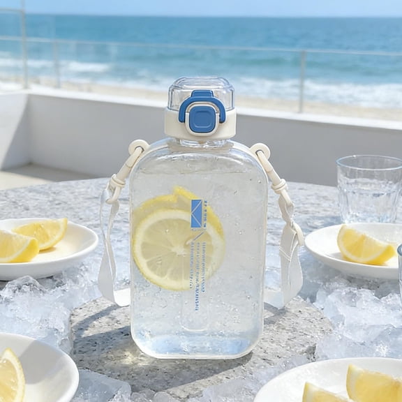 Horivan Sports Water Bottle with Straw Lid Insulated Plastic Cup for Hot Cold Drinks Leakproof Travel Tumbler for Gym Hiking Summer Outdoor Activities BPA Free Quick Cooling Reusable Bottle