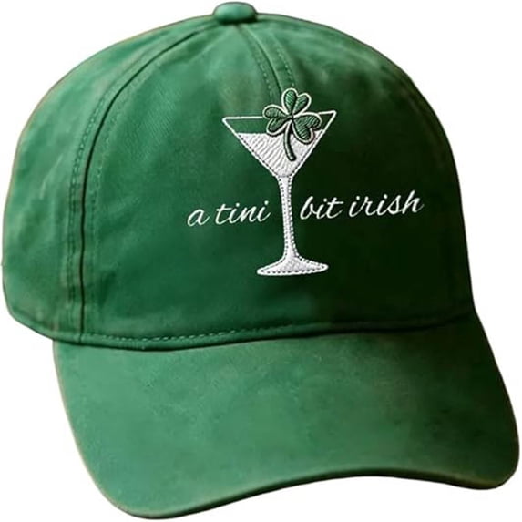 Horivan St Patricks Day Baseball Cap Moisture Wicking Adjustable Fit, Low Profile Structured Hat with Raised Embroidery for Irish Pub Parties Parades Shamrock Beer Gift for Dad