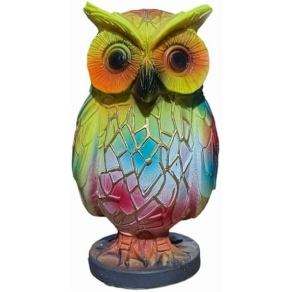 Horivan Stained Resin Animal Table Lamp Vintage Handmade for Bedroom Office Reading Warm Light Decor Nightstand Desk Lamp with Nature Motifs