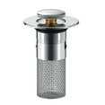 thumbnail image 1 of Horivan Stainless Steel Sink Strainer with Hair Catcher Removable Bathroom Sink Stopper Filter Basket for Clog Prevention Universal Fit Drain Cover for Standard Sinks Easy Install No Tools, 1 of 6