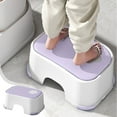 thumbnail image 1 of Horivan Step Stool with Anti-Skid Base Durable Plastic Bathroom Stool for Teeth Brushing Hand Washing Non-Slip Toddler Stool for Toilet Sink Lightweight Step Up Stool for Home Kitchen Bathroom, 1 of 6