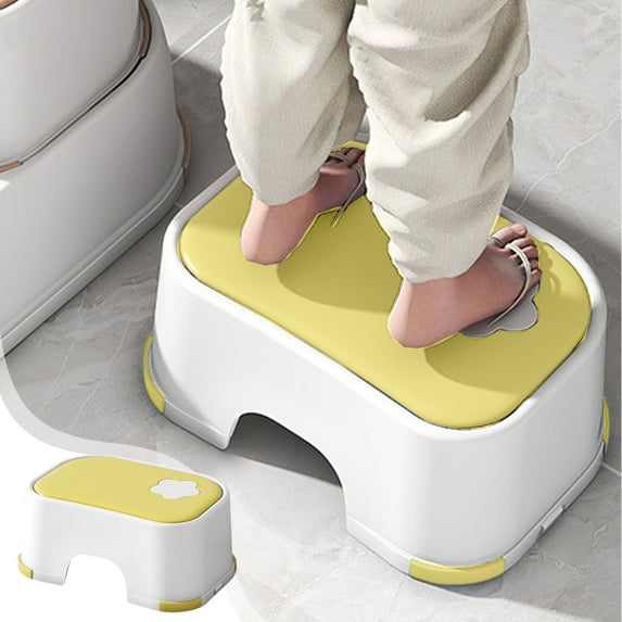 Horivan Step Stool with Anti-Skid Base Durable Plastic Bathroom Stool for Teeth Brushing Hand Washing Non-Slip Toddler Stool for Toilet Sink Lightweight Step Up Stool for Home Kitchen Bathroom
