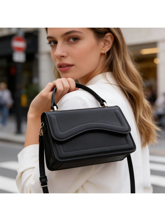 Stylish Women's Handbag, Versatile Shoulder Crossbody Bag, Fashionable PU Leather Small Square Purse for Everyday Travel and Shopping, Durable Lightweight Designer Tote