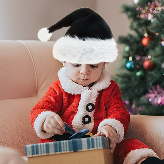 Horivan Thickened Oversized Santa Hat One Size Fits All Christmas Party Decoration Festive Holiday Costume Accessory for Adults