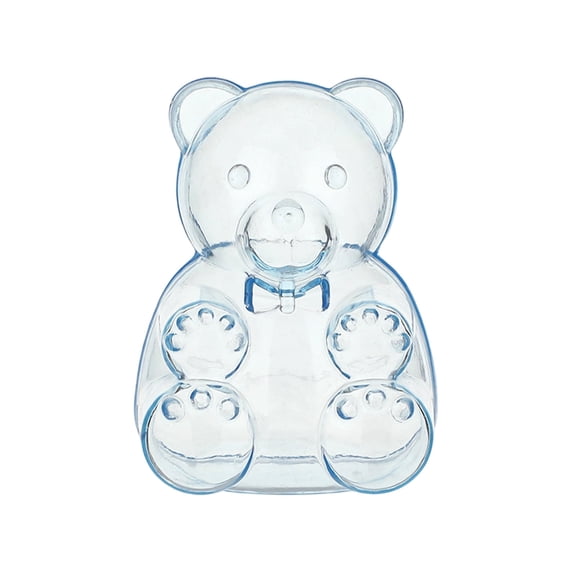 Horivan Valentine's Day Bear Candy Box, Large Transparent Plastic Container for Candy Storage, Reusable Party Favor Gift Box for Holidays, Birthday Celebrations and Home Decor