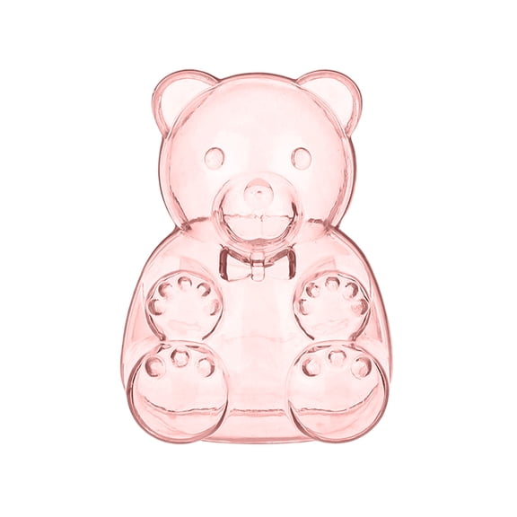 Horivan Valentine's Day Bear Candy Box, Large Transparent Plastic Container for Candy Storage, Reusable Party Favor Gift Box for Holidays, Birthday Celebrations and Home Decor