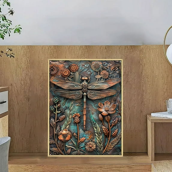 Horivan Vintage Metal Wall Art Decor Waterproof Rustproof Iron Sheet Painting for Living Room Bedroom Office Unique 3D Wall Hanging Sculpture Modern Home Accent