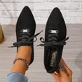 thumbnail image 1 of Horivan Women's Casual Slip On Flats Pointed Toe Low Heel Shoes for Women, Comfortable Walking Shoes with Rhinestone Buckle, Spring Summer Office Work Commute, 1 of 9