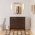 thumbnail image 1 of Horizon 42" Bathroom Vanity with Chocolate Cabinet and Engineered White Top, 1 of 5