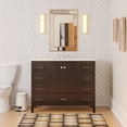 thumbnail image 1 of Horizon 48" Bathroom Vanity with Chocolate Cabinet and Engineered White Top, 1 of 6