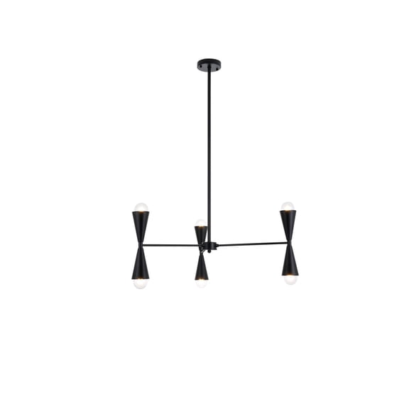 Horizon 6 Light Pendant in Black