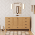 thumbnail image 1 of Horizon 60" Single Bathroom Vanity with Blonde Cabinet and Engineered White Top, 1 of 1
