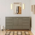 thumbnail image 1 of Horizon 60" Single Bathroom Vanity with Weathered Gray Cabinet and Quartz Top, 1 of 9