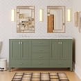 thumbnail image 1 of Horizon 72" Double Bathroom Vanity with Sage Green Cabinet and Engineered Carrara Top, 1 of 6