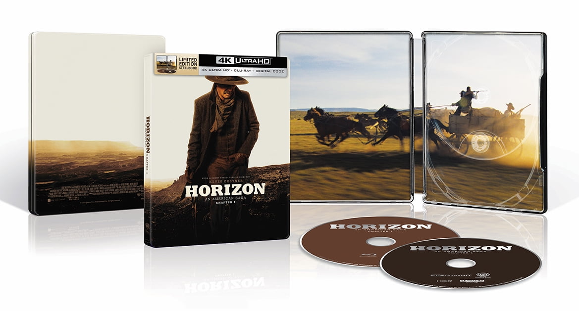 Horizon: An American Saga Chapter 1 (Walmart Exclusive) (Steelbook 4K Ultra HD + Blu-ray + Digital), Western, Warner Bros.