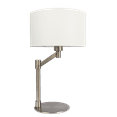 thumbnail image 1 of Horizon Brushed Nickel Table Lamp with On/Off Switch Curved Metal Base Linen Shade, 1 of 4