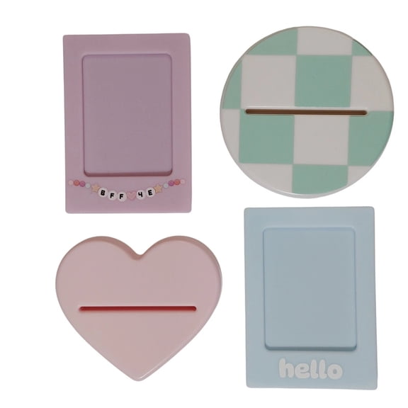 Horizon Group 4-PC Photo Holder Set 2x3 Desk & Locker/Fridge Magnets