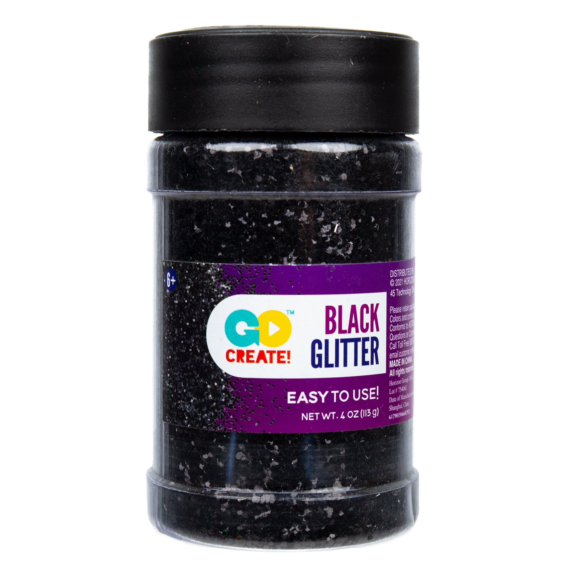Horizon Group USA 4 Oz. Black Glitter Shaker