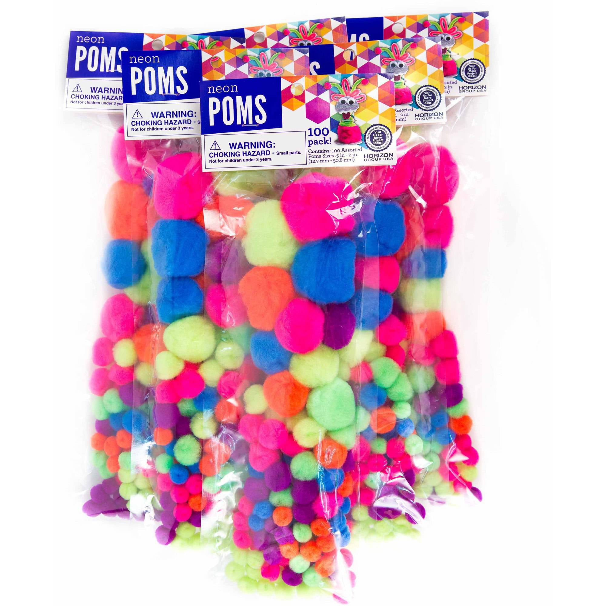 Mr. Pen- Pom Poms Assorted Sizes, 360 Pom Poms with 50 Googly Eyes